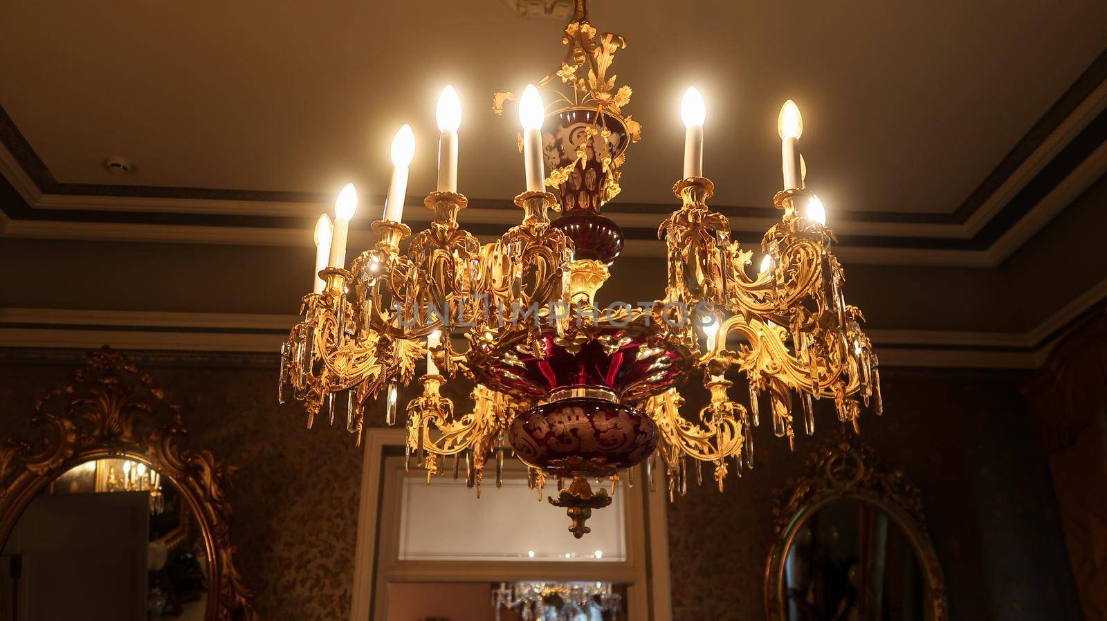 Madrid, Spain - 19 - september - 2020: Interior view of Cerralbo Museum located in the Cerralbo Palace, houses an old private collection of works of art by codrinn