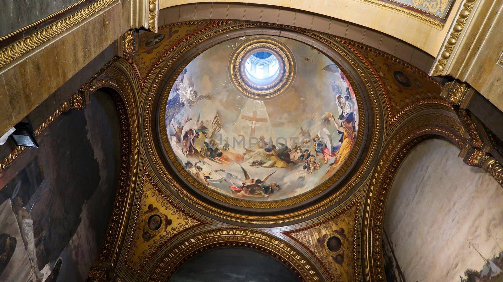 Madrid/Spain - 18-September-2020: Interior of Basilica de San Francisco el Grande