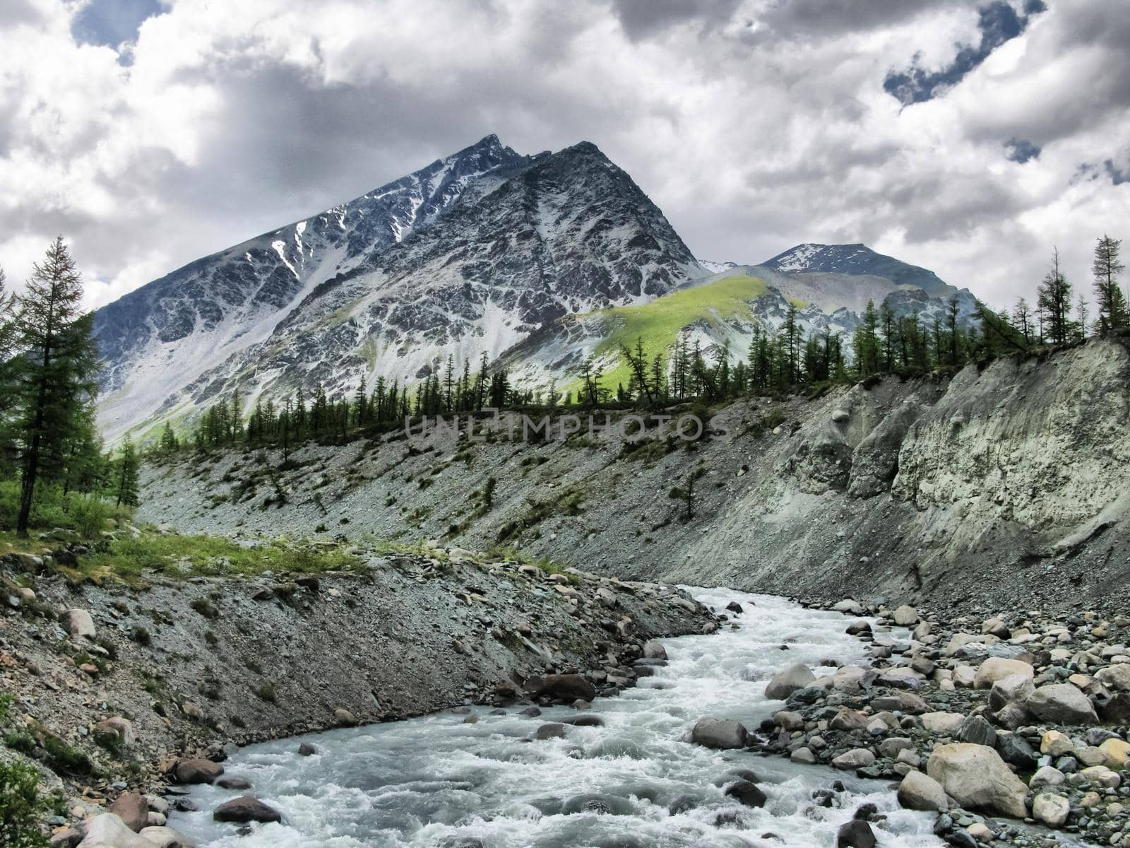 Nature is altai. Mountain landscape, forests and reservoirs of the altai.
