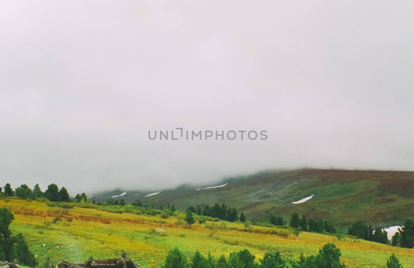 Altai landscape mountains and clouds. Nature is altai.