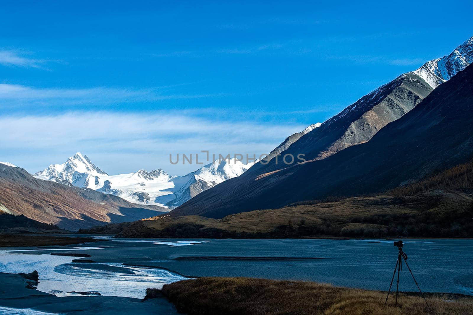 The altai mountains. landscape of nature on the Altai mountains and in the gorges between the mountains. by DePo