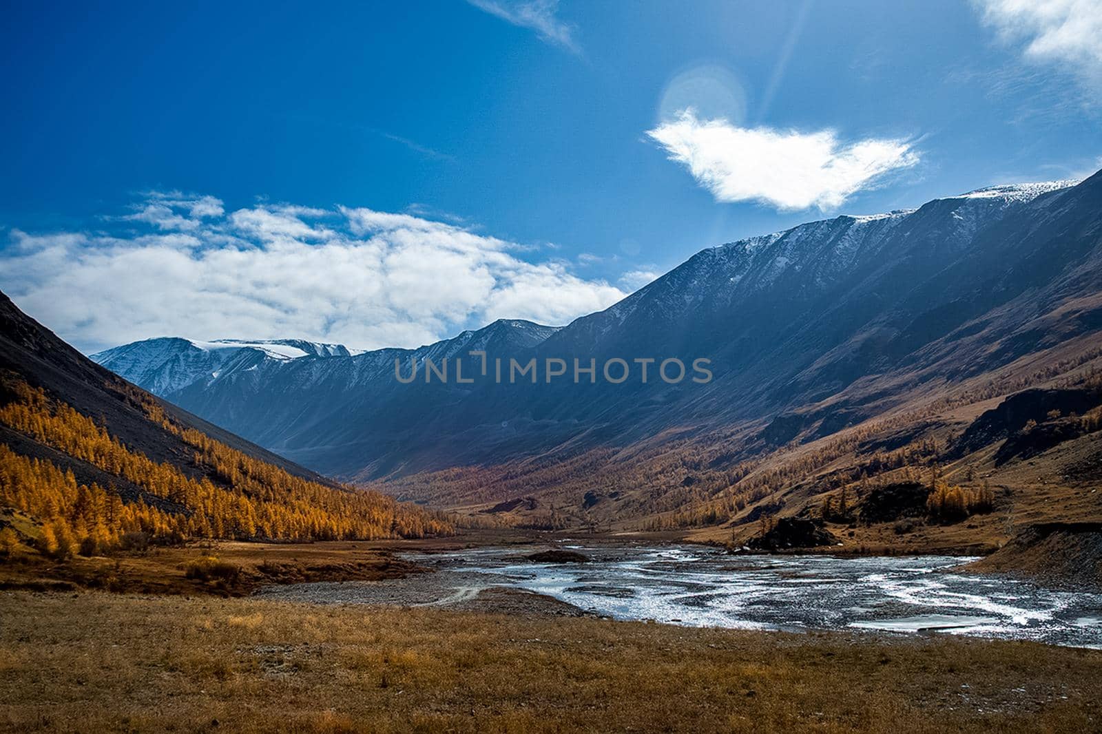 The altai mountains. landscape of nature on the Altai mountains and in the gorges between the mountains. by DePo