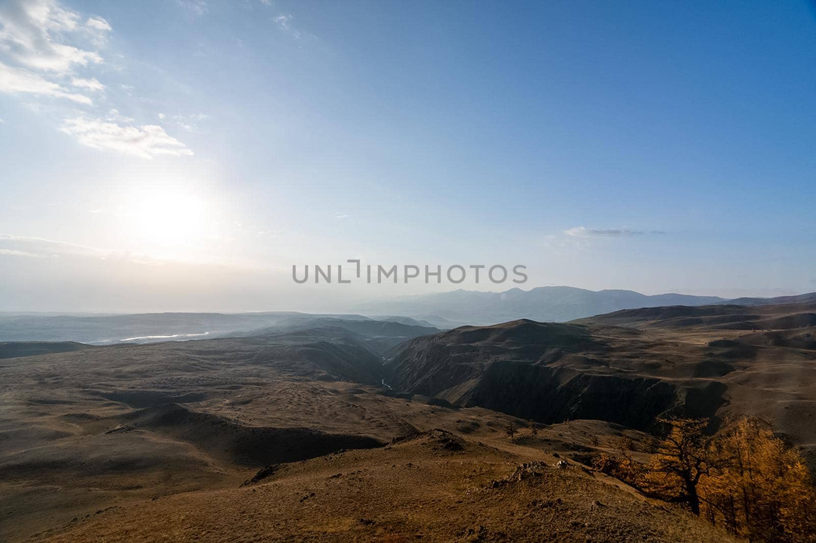 The altai mountains. landscape of nature on the Altai mountains and in the gorges between the mountains. by DePo