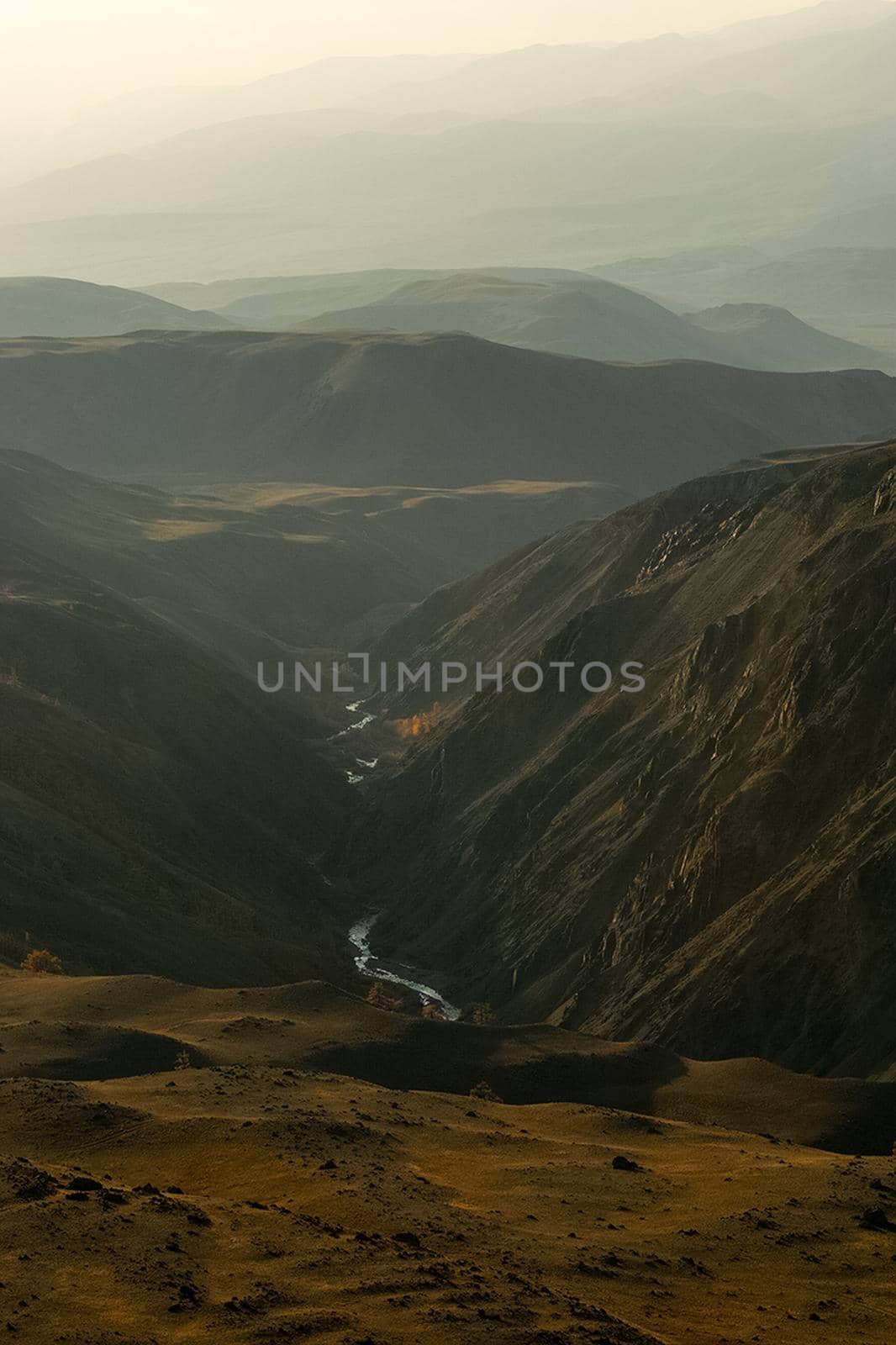 The altai mountains. landscape of nature on the Altai mountains and in the gorges between the mountains. by DePo