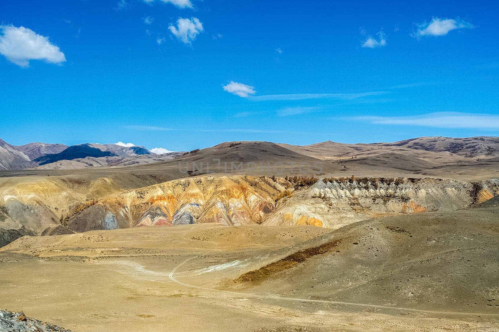 The altai mountains. landscape of nature on the Altai mountains and in the gorges between the mountains. by DePo