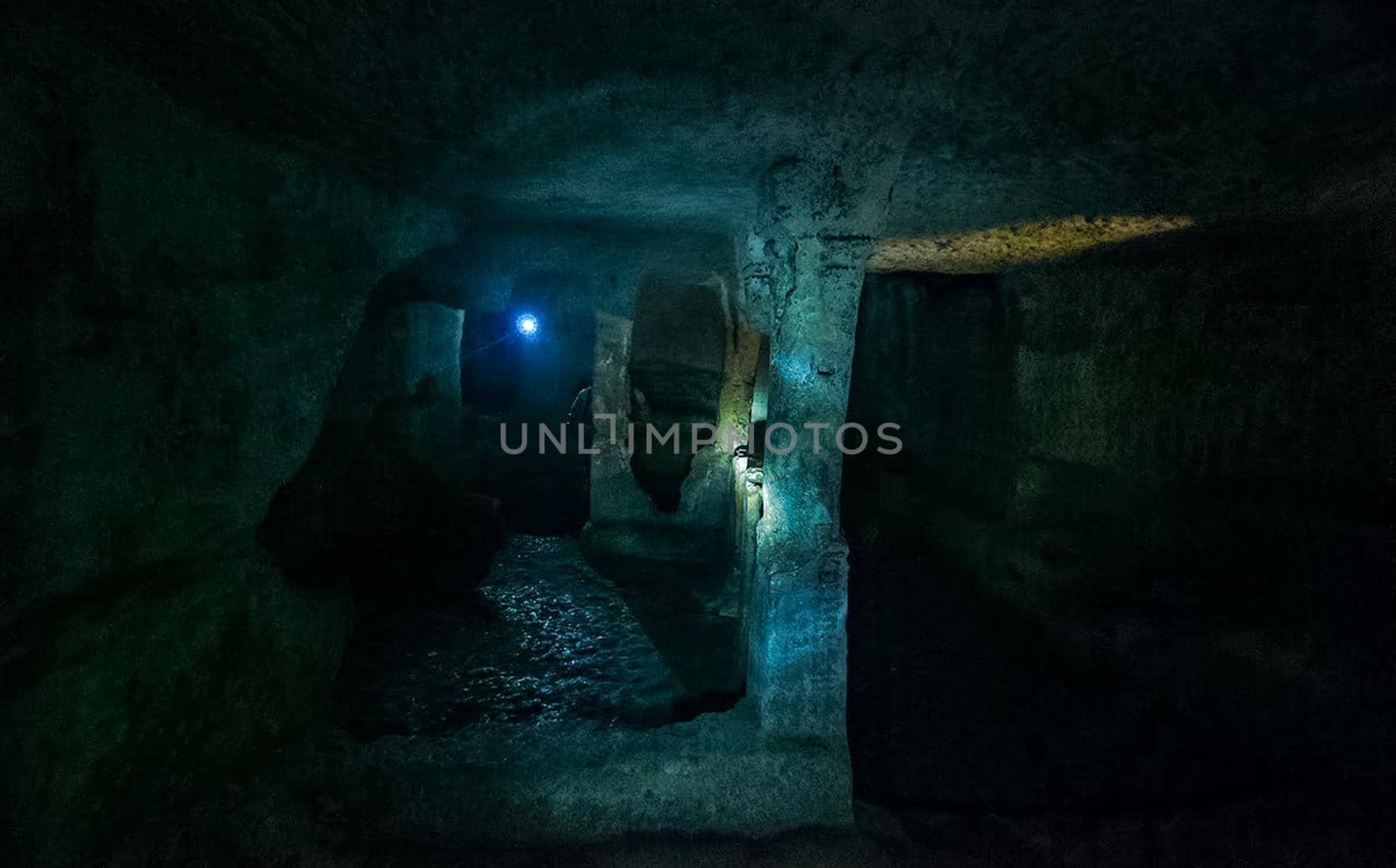 a Ancient caves in the Crimean mountains.