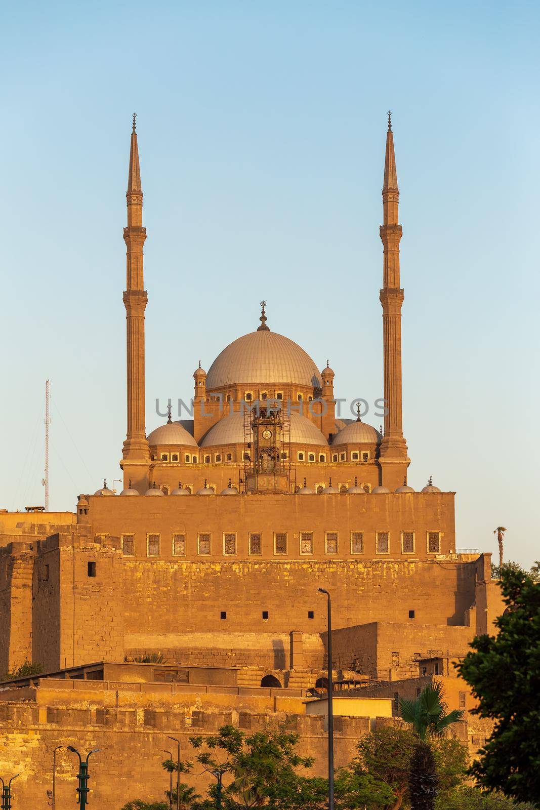 Muhammad Ali Pasha Alabaster Mosque of Saladin Citadel on Salah El-Deen square, Cairo, Egypt. Historic building in old town, Africa