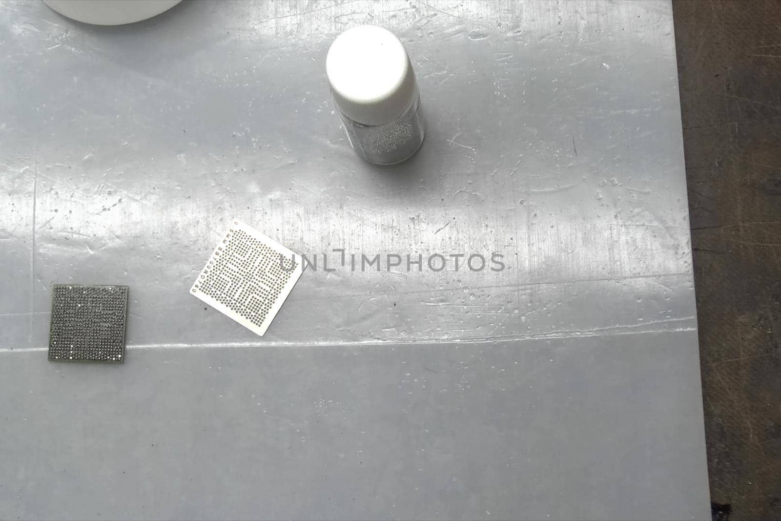 The recovered computer microprocessor chip