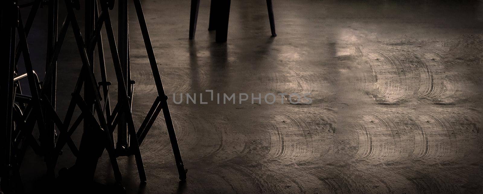 Background studio floor of filming or making of video production by gnepphoto
