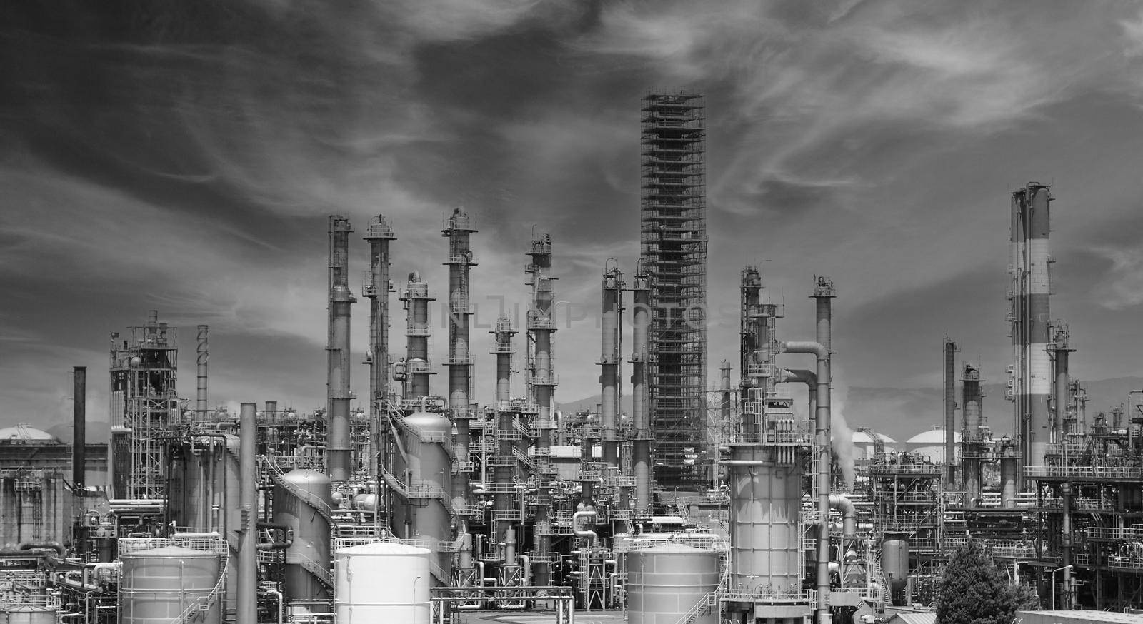 Oil refinery petrochemical plant factory from Osaka Japan by gnepphoto