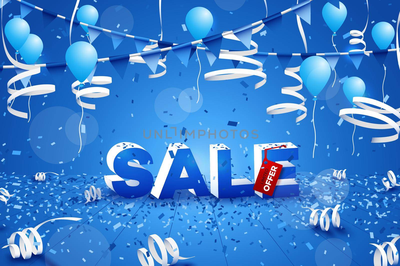 Hot Winter Sale Banner. Paper Text Design. Conceptual Discount Poster. Vector Illustration.