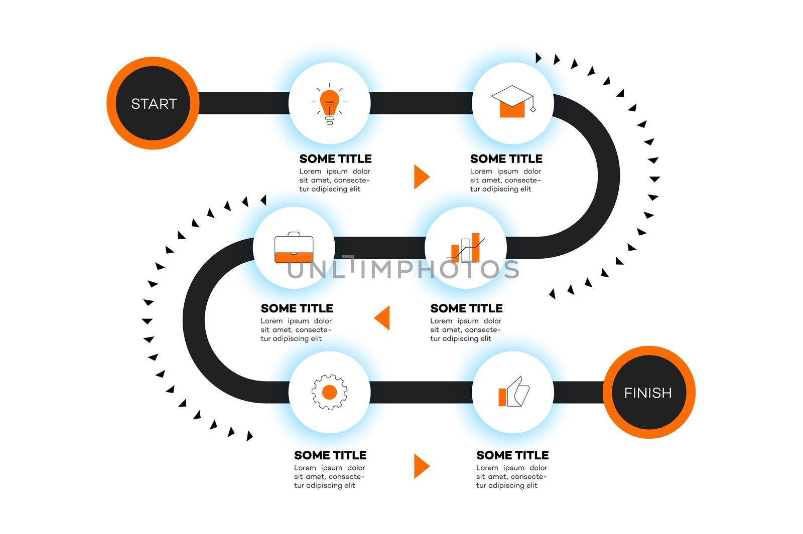 Layered Infographic Timeline. Vector Roadmap, Template For Modern Business Presentation, Annual Reports, Layouts by Yarkee