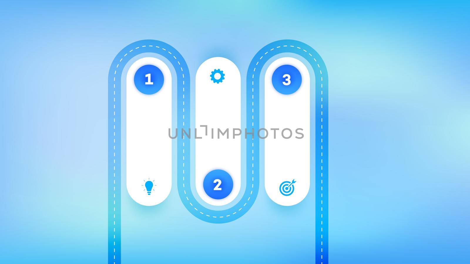 Layered Infographic Timeline. Vector Roadmap, Template For Modern Business Presentation, Annual Reports, Layouts.