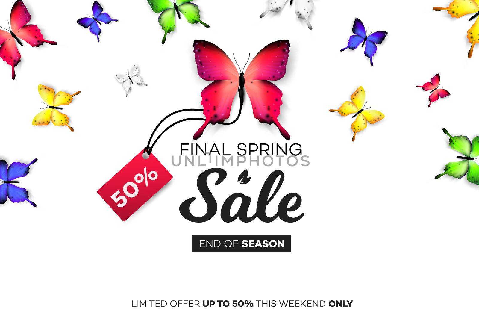 Final Spring Sale. Modern Conceptual Vector Illustration. Promotion Template For Banners, Posters, Gift Cards.