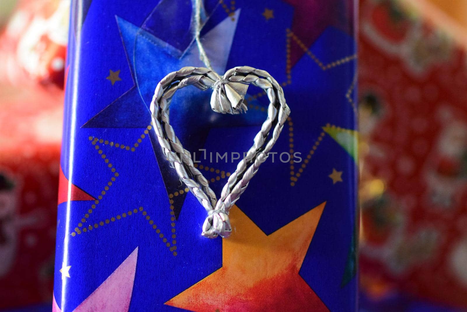 Close-up of colorful christmas gifts