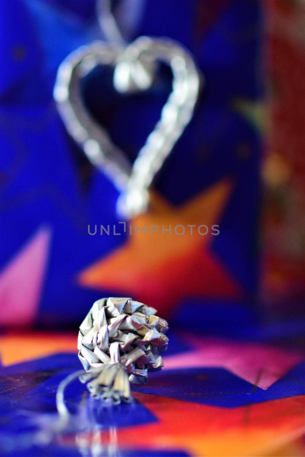 Close-up of colorful christmas gifts