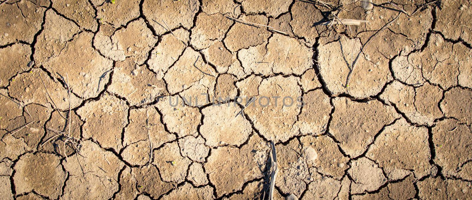 Dry cracked earth, global warming by Daxenbichler