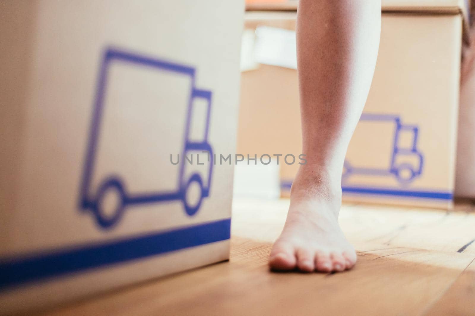 Move. Cardboard, boxes and stuff for moving into a new home