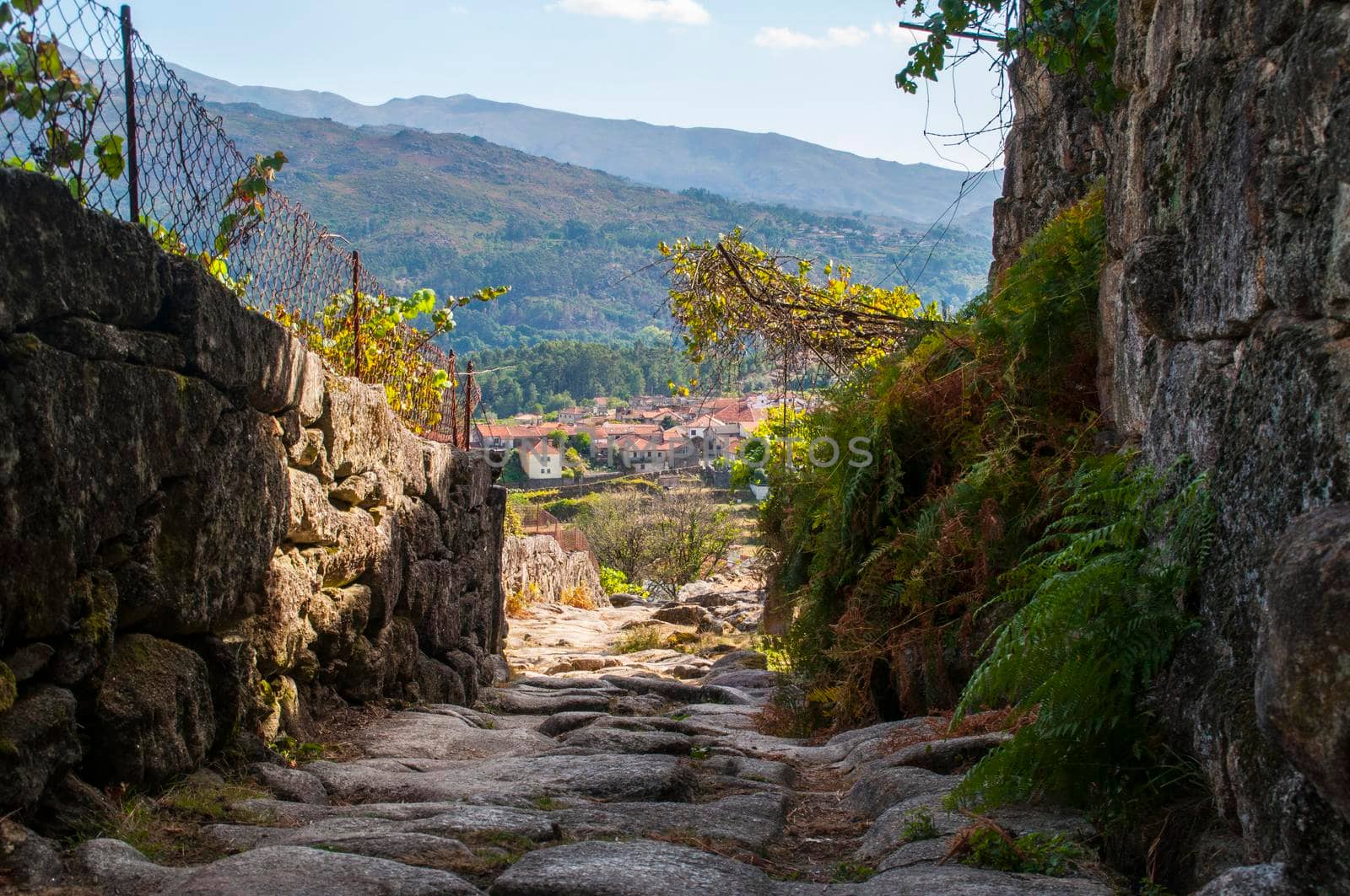 Old Roman road in the north of Portugal.