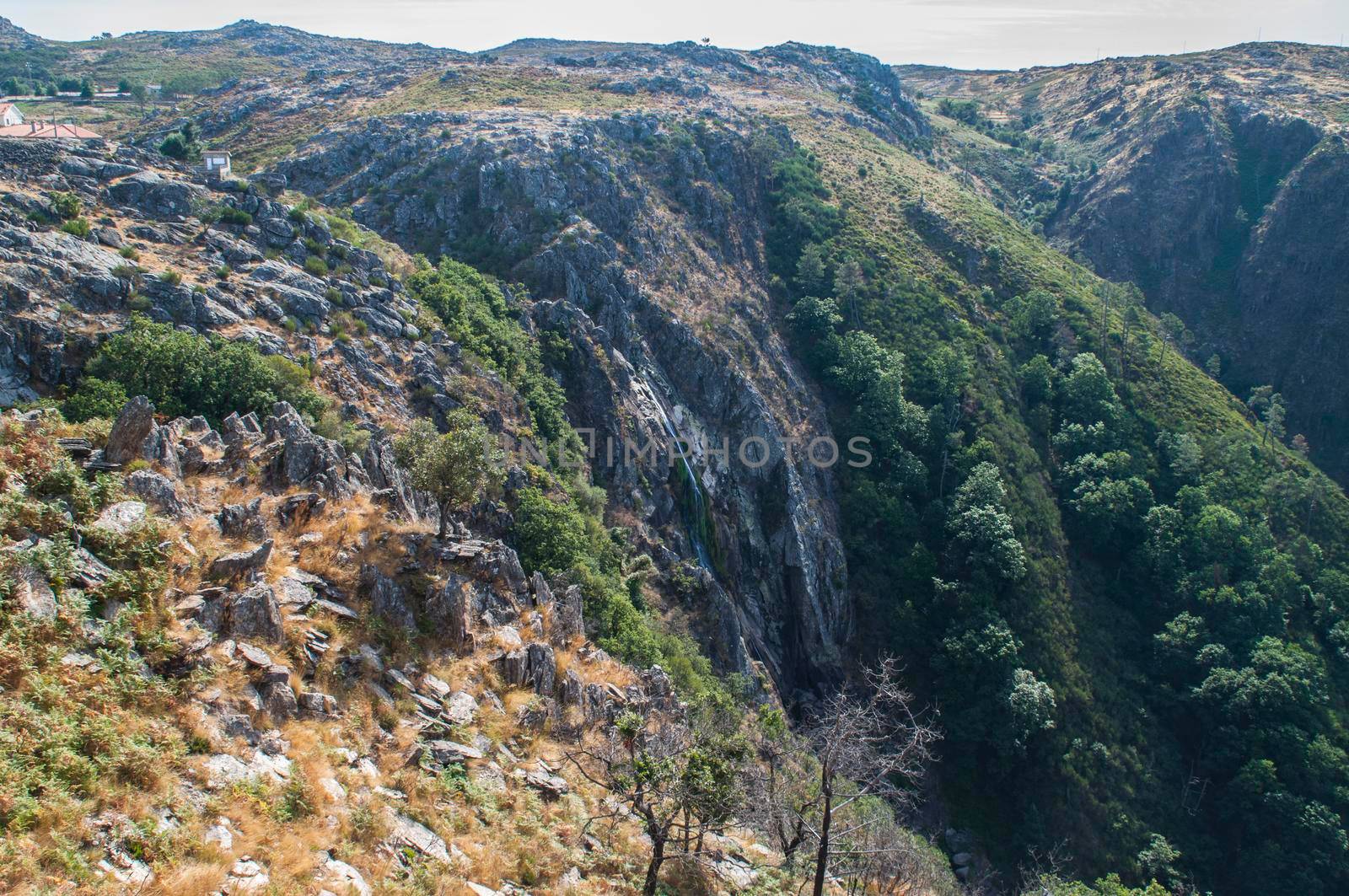 Water fall in the mountains near Arouca, Portugal.