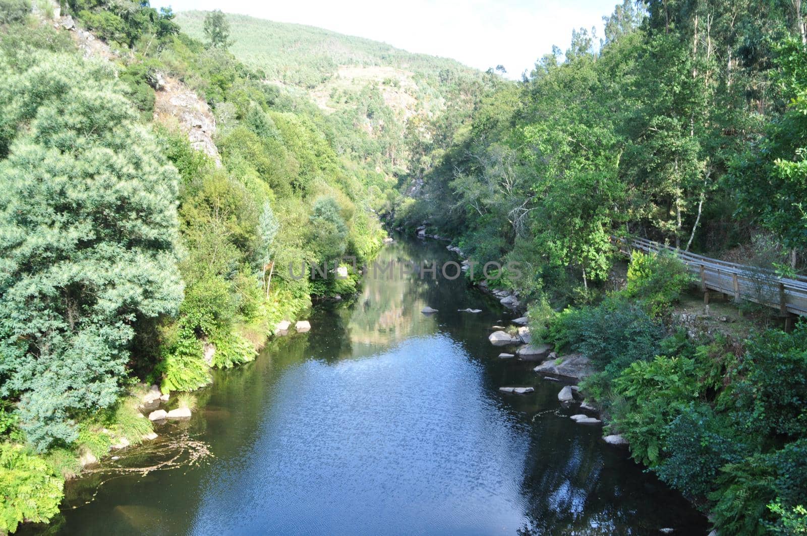 View on the river Paiva, Portugal.