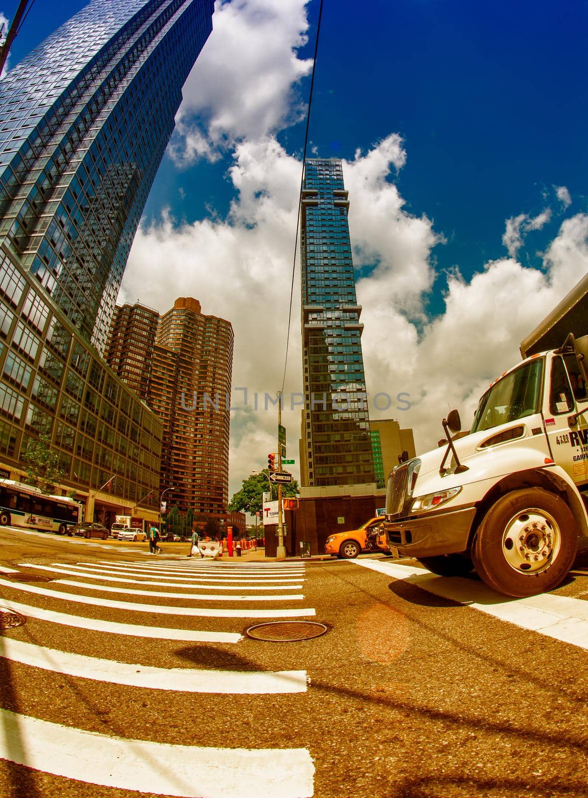 NEW YORK CITY - JUNE 11, 2013: Manhattan traffic on a hot sunny day by jovannig