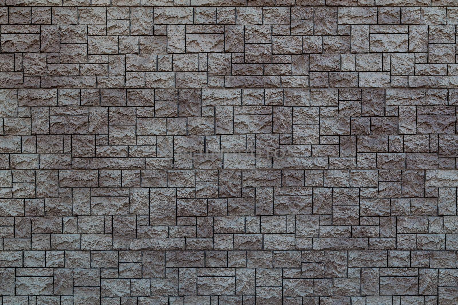 flat texture of artificial stone wall tiles.
