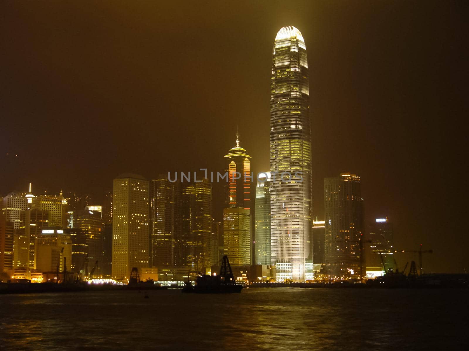 Night metropolis in lights. Hong Kong night. by DePo