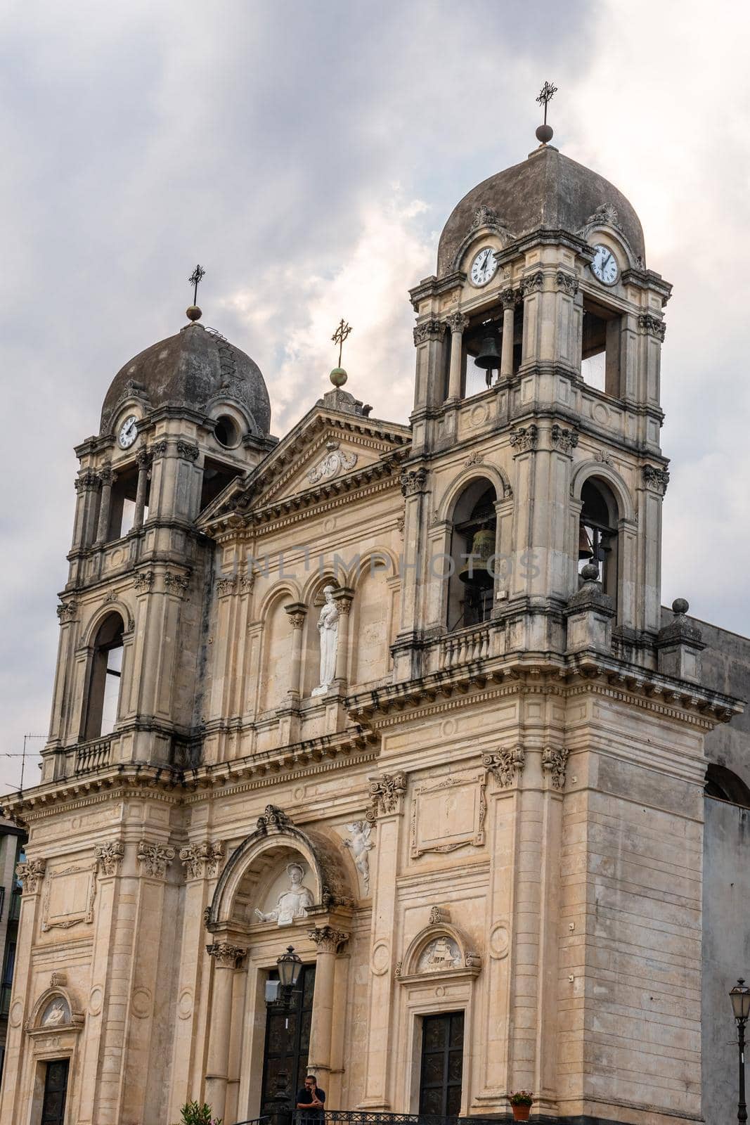 Church of Saint Mary of Provvidence in the main square of Zafferana Etnea, Italy