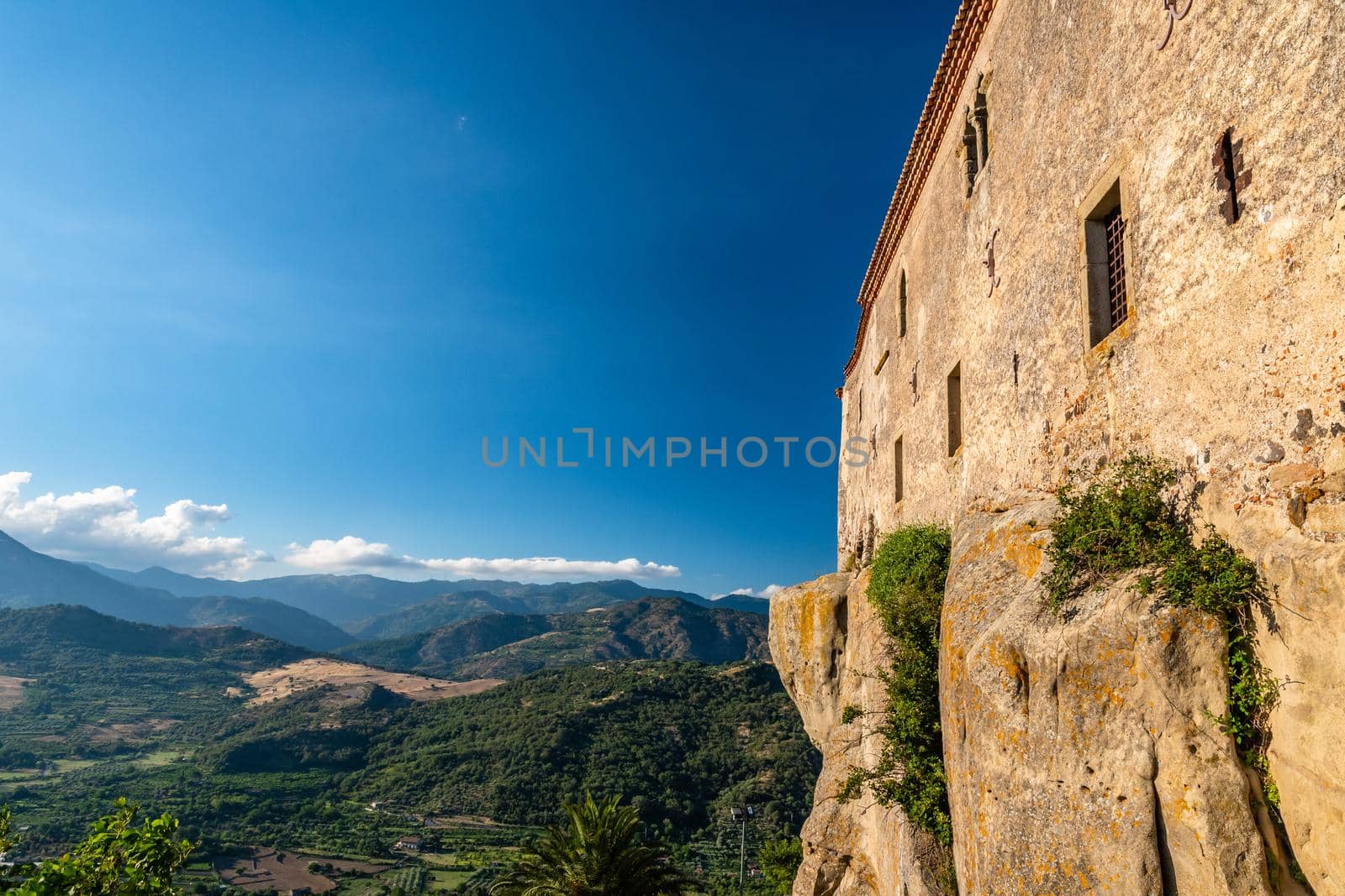 Low angle view of Lauria Castle in Castiglione di Sicilia, Italy by mauricallari