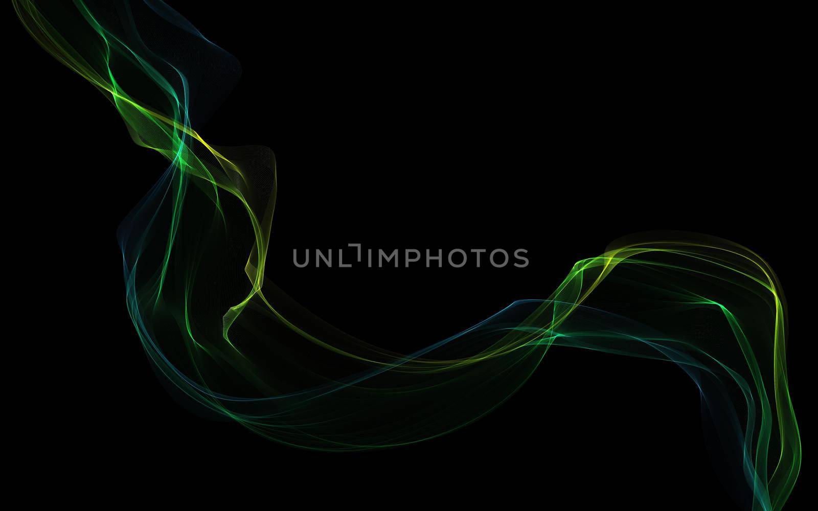 Dark abstract background with a glowing abstract waves by teerawit