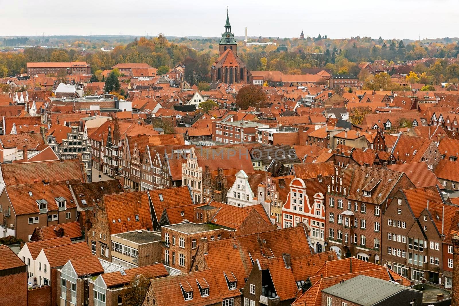 Germany, aerial view of the city of Luneburg