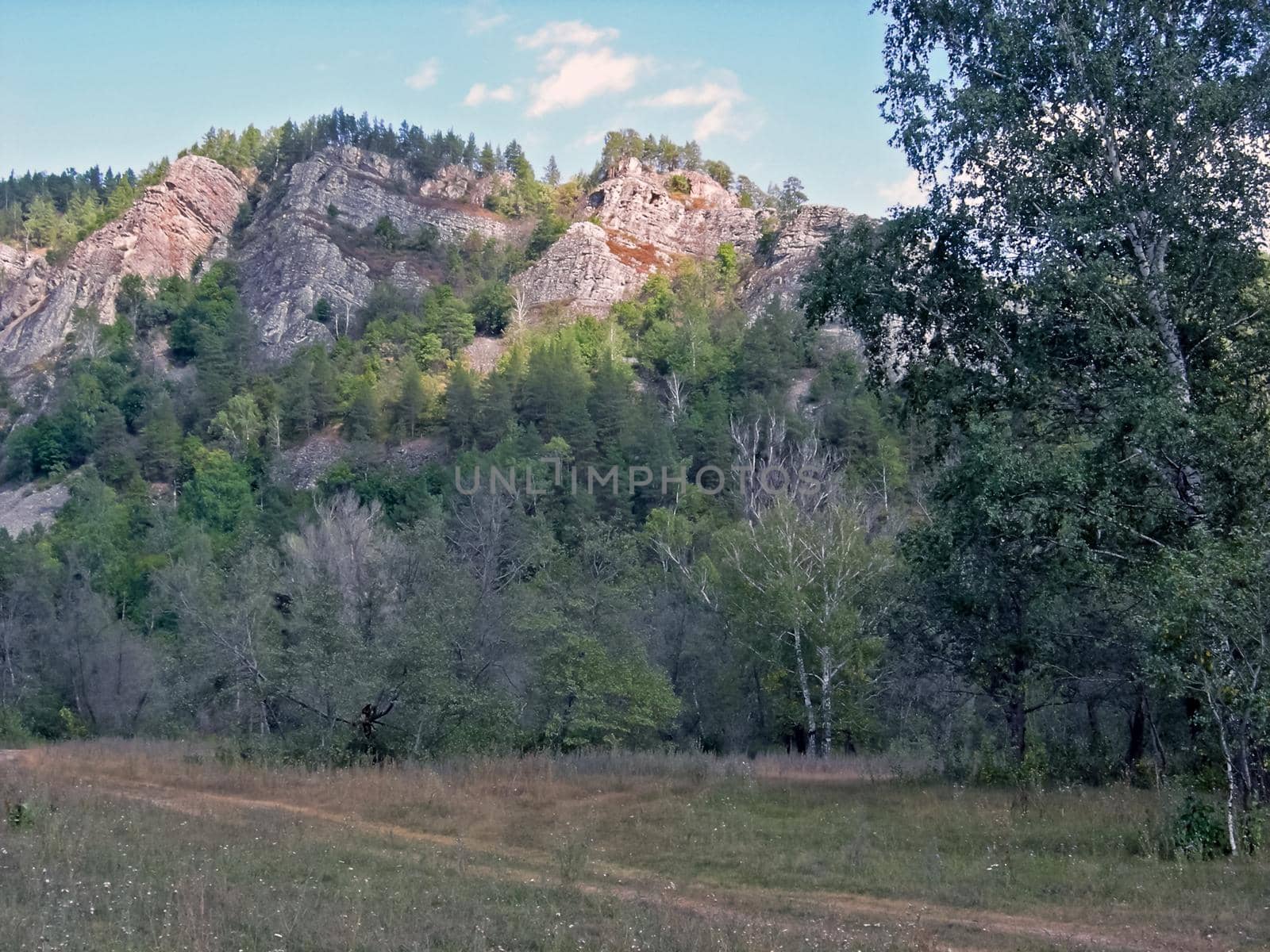 The Beloretsky tract. Nature is in the way of the Beloretsky tract. Roads and landscape.