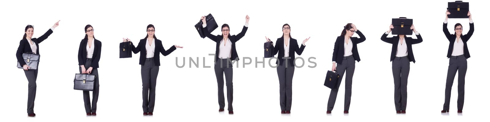 Young businesswoman in various poses by Elnur