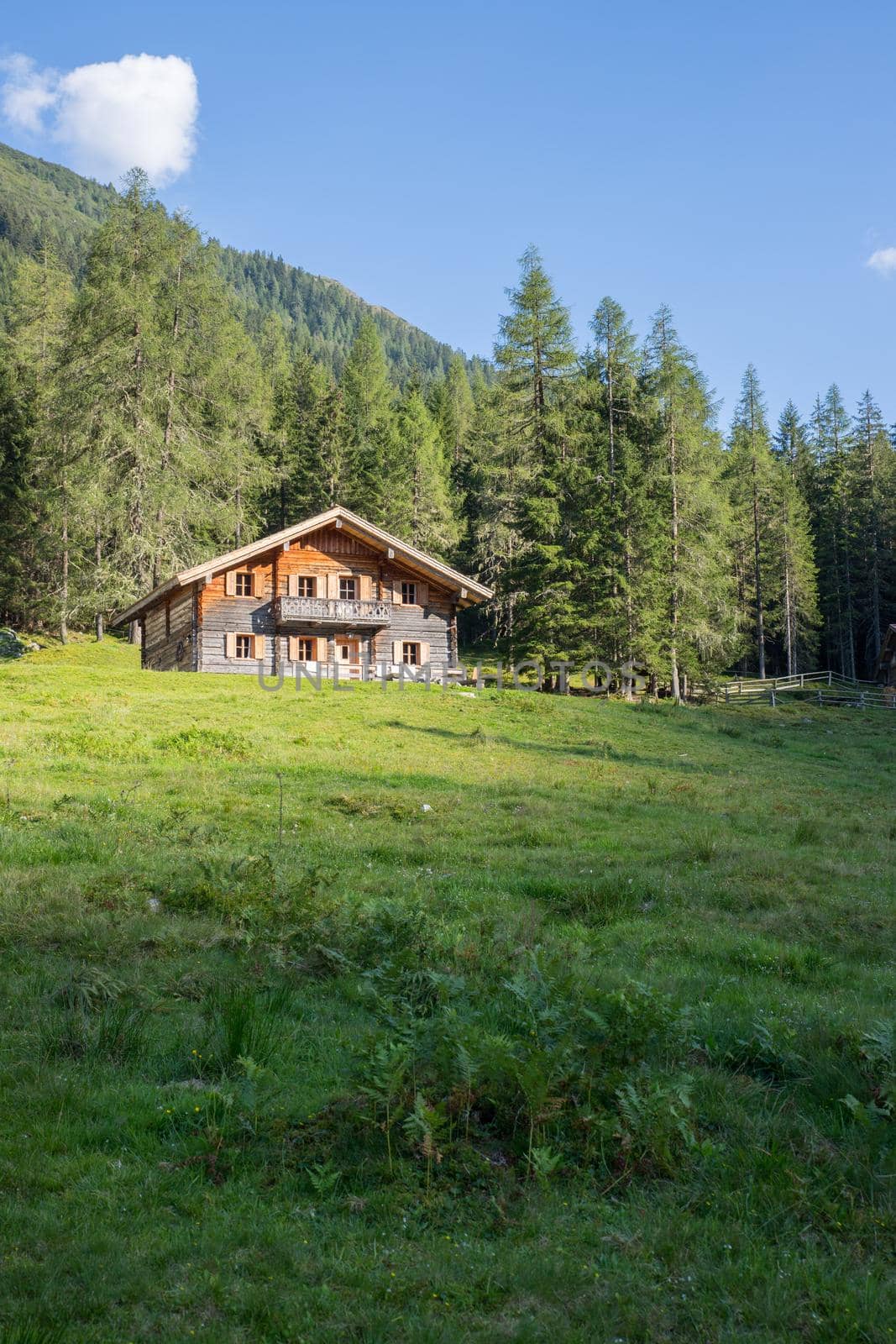 Mountain chalet in Austria: Idyllic landscape in the Alps