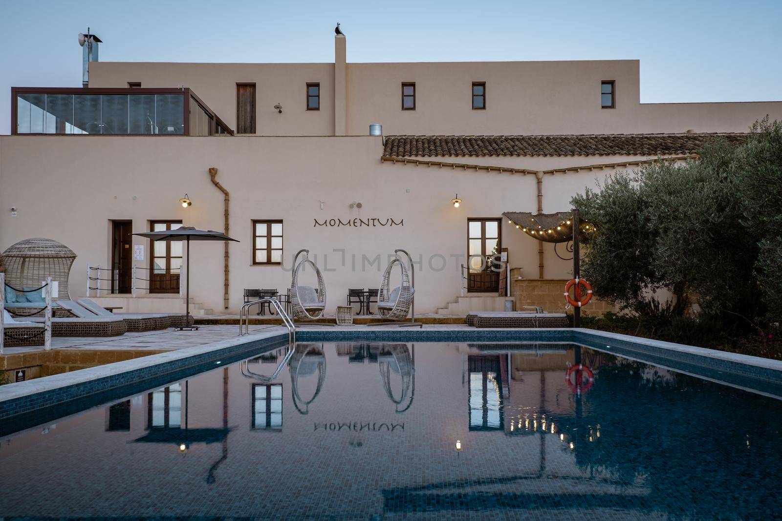 Luxury resort with a view over wine field in Selinunte Sicily Italy, infinity pool with a view over wine fields by fokkebok