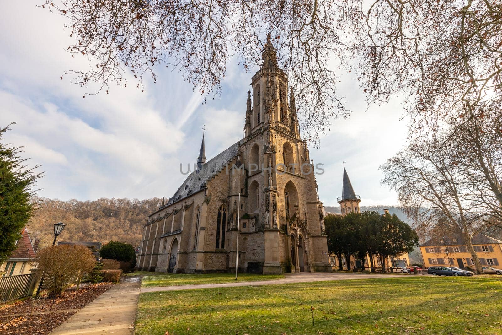 Wide angle view at the Schlosskirche in Meisenheim by reinerc