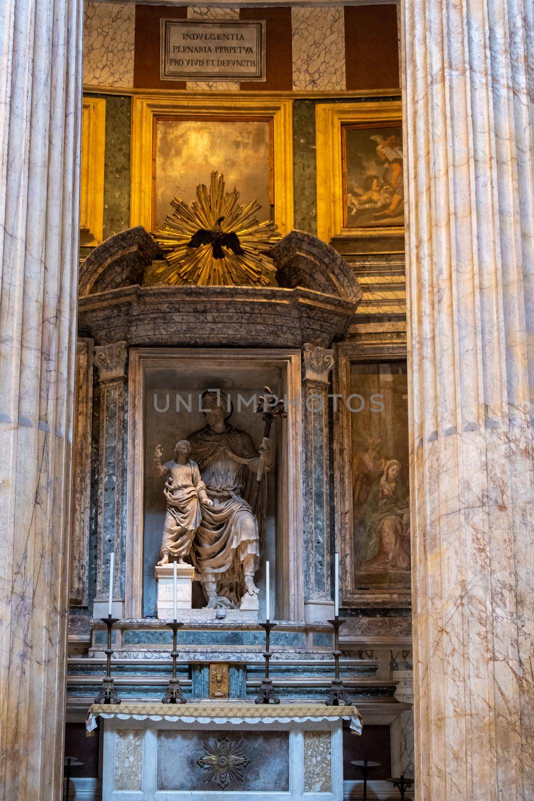 Rome Italy September 2020, view of Pantheon in the morning. Rome. Italy by fokkebok