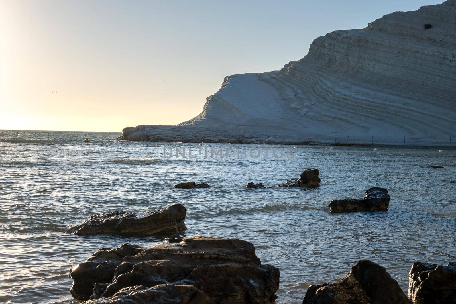 Scala dei Turchi Stair of the Turks, Sicily Italy ,Scala dei Turchi. A rocky cliff on the coast of Realmonte, near Porto Empedocle, southern Sicily, Italy by fokkebok