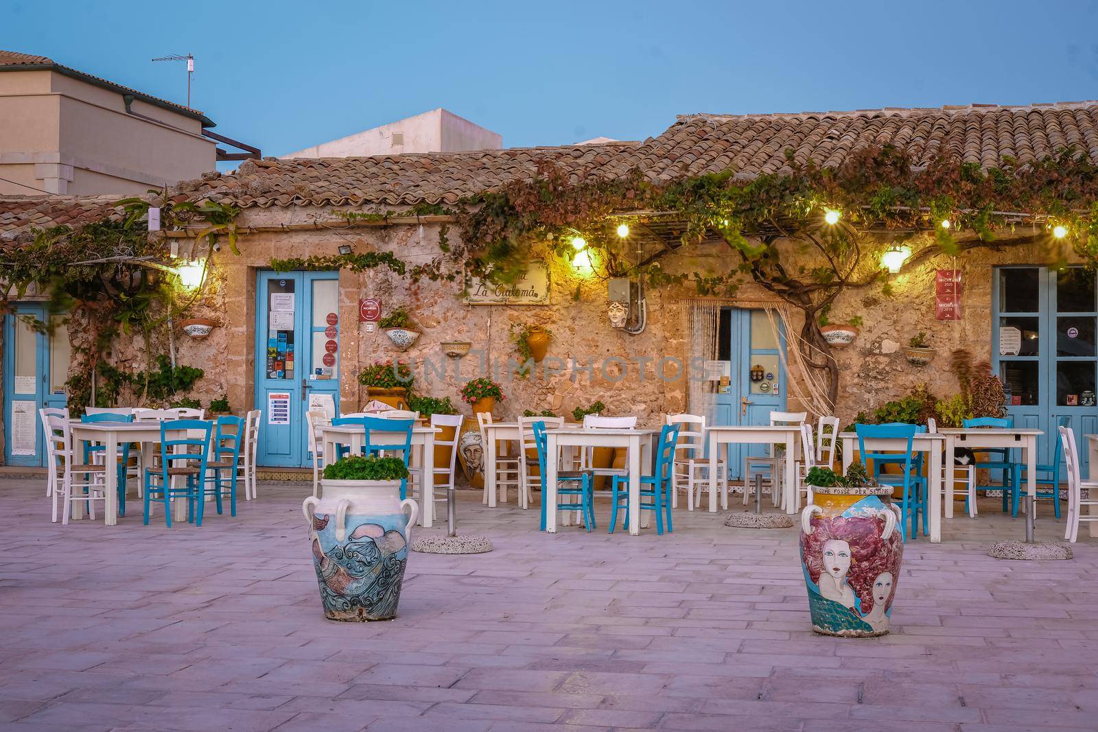 The picturesque village of Marzamemi, in the province of Syracuse, Sicily Italy