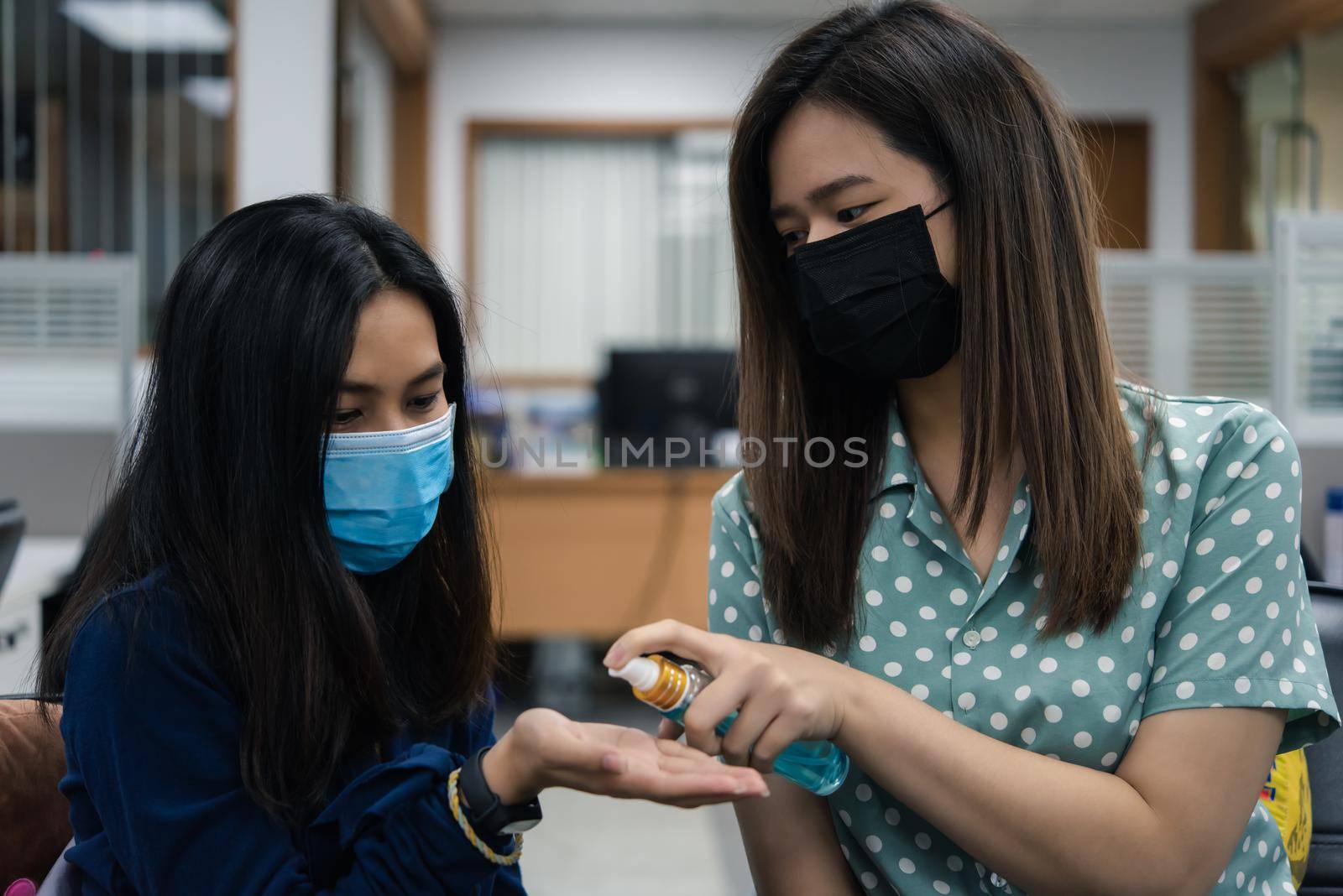 Women wearing mask protection epidemic flu covid19 by PongMoji