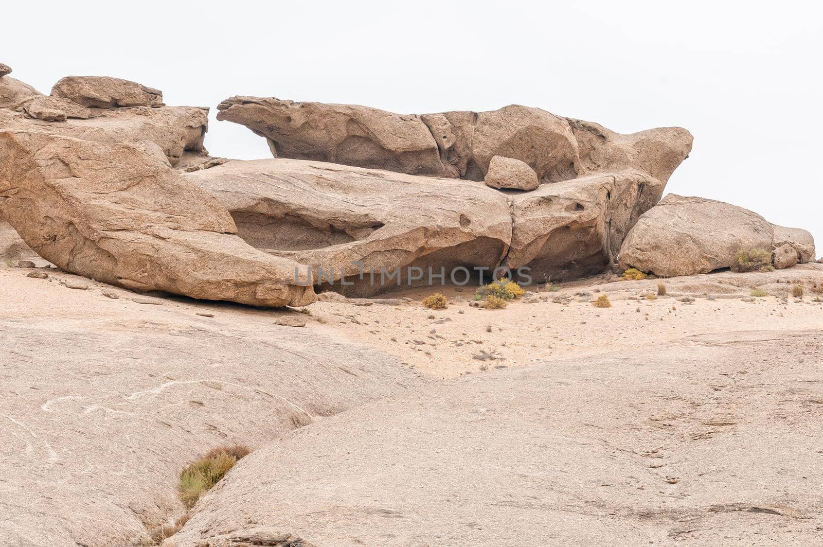 Rock formations at Vogelfederberg near Walvis Bay in Namibia