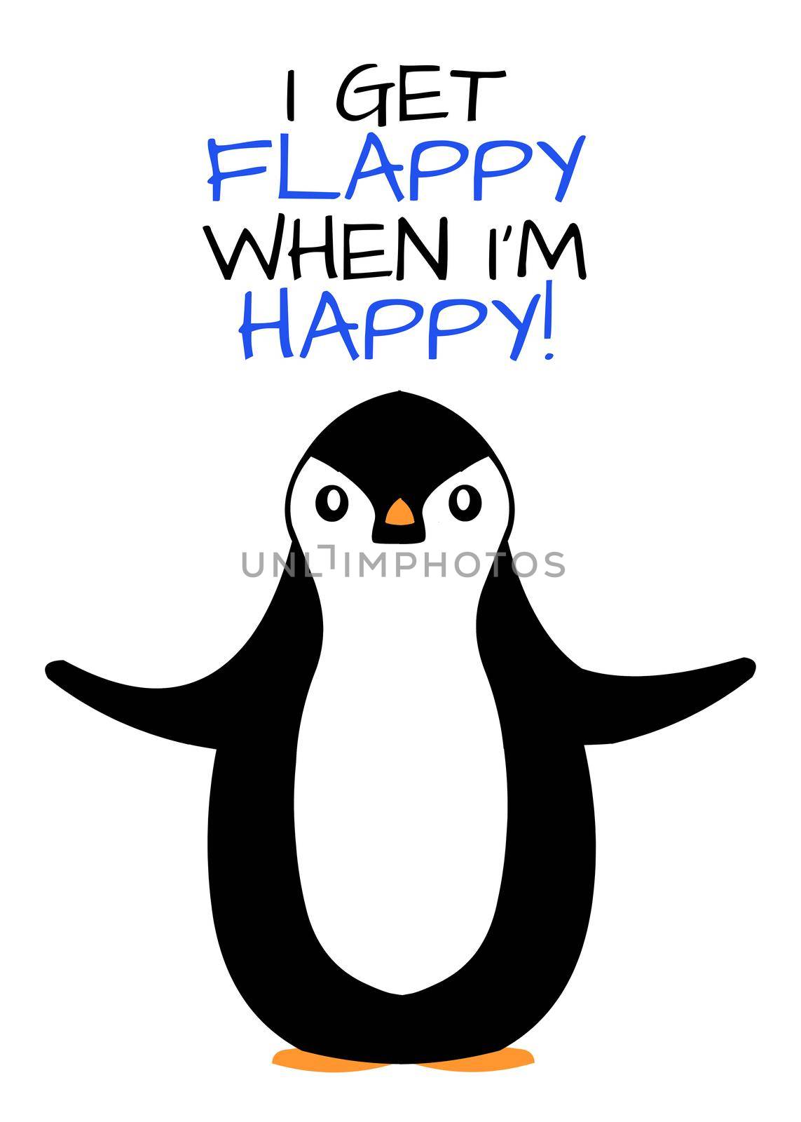 A happy penguin