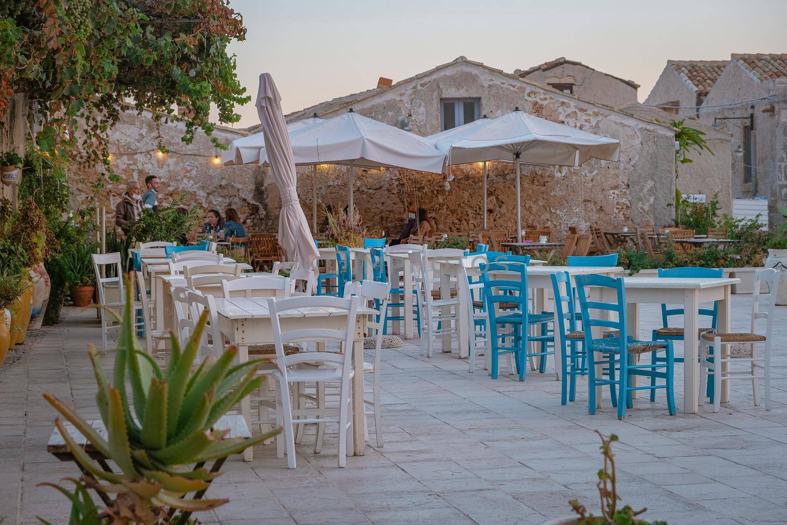 The picturesque village of Marzamemi, in the province of Syracuse, Sicily Italy October 2020