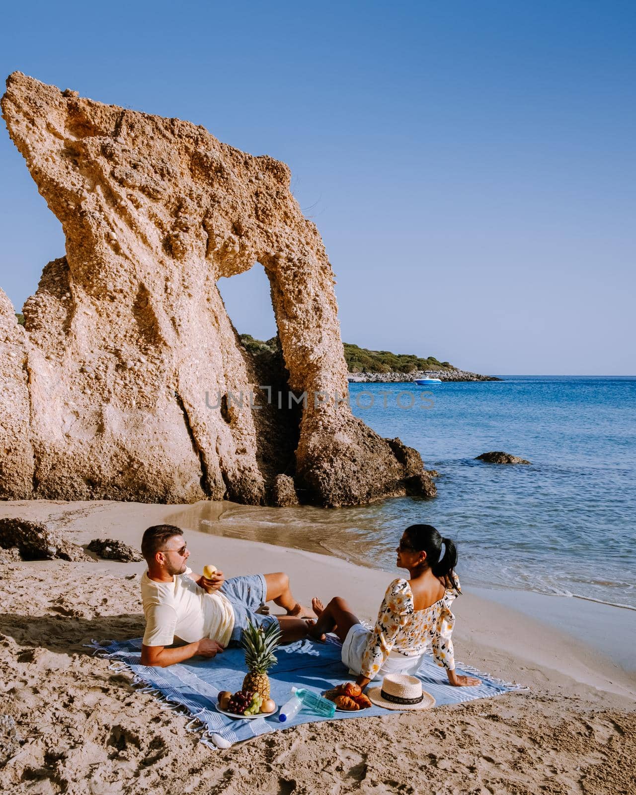 Tropical beach of Voulisma beach, Istron, Crete, Greece by fokkebok