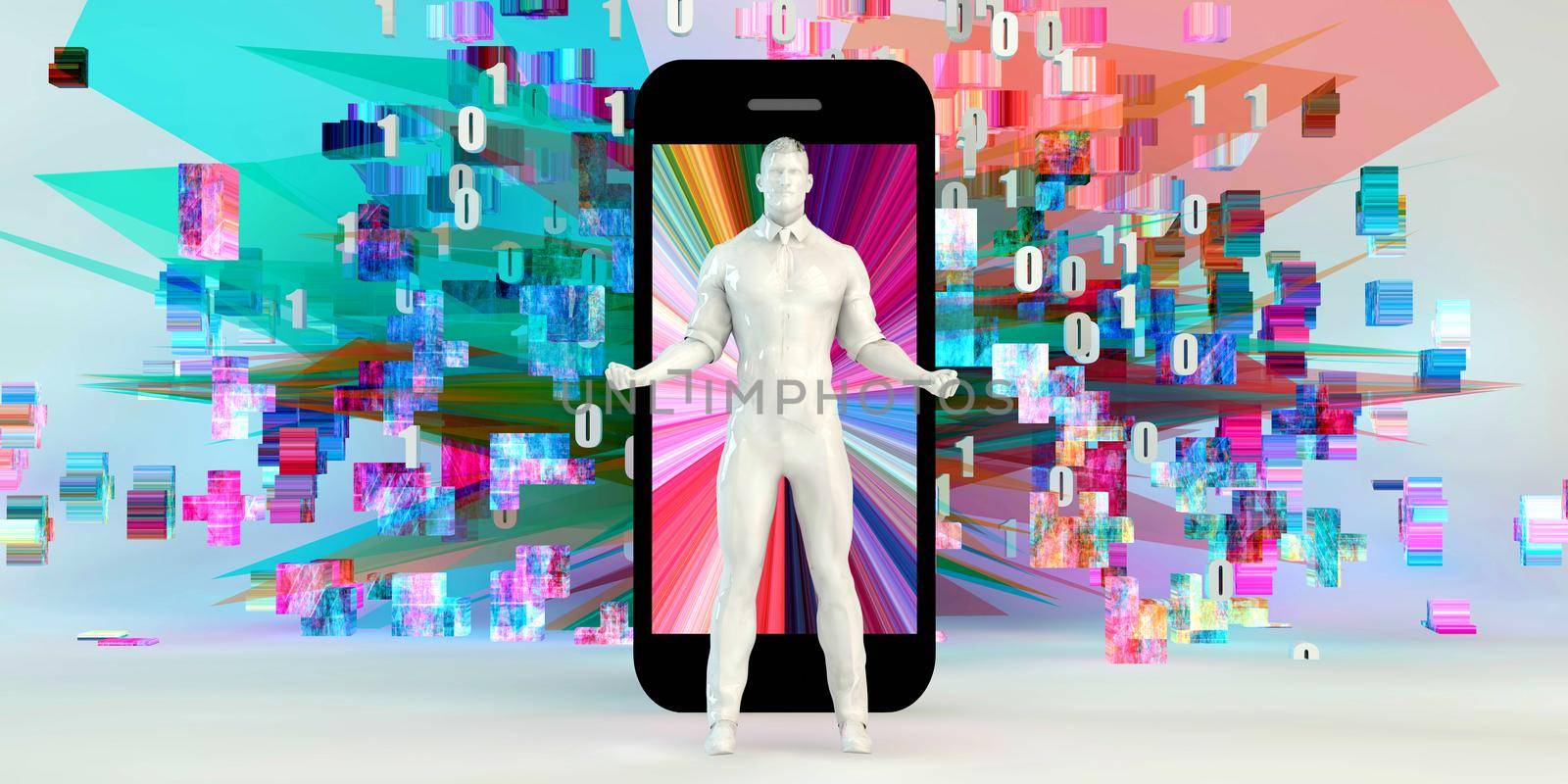 Young Business People Using Smartphone Empowered Technology Concept