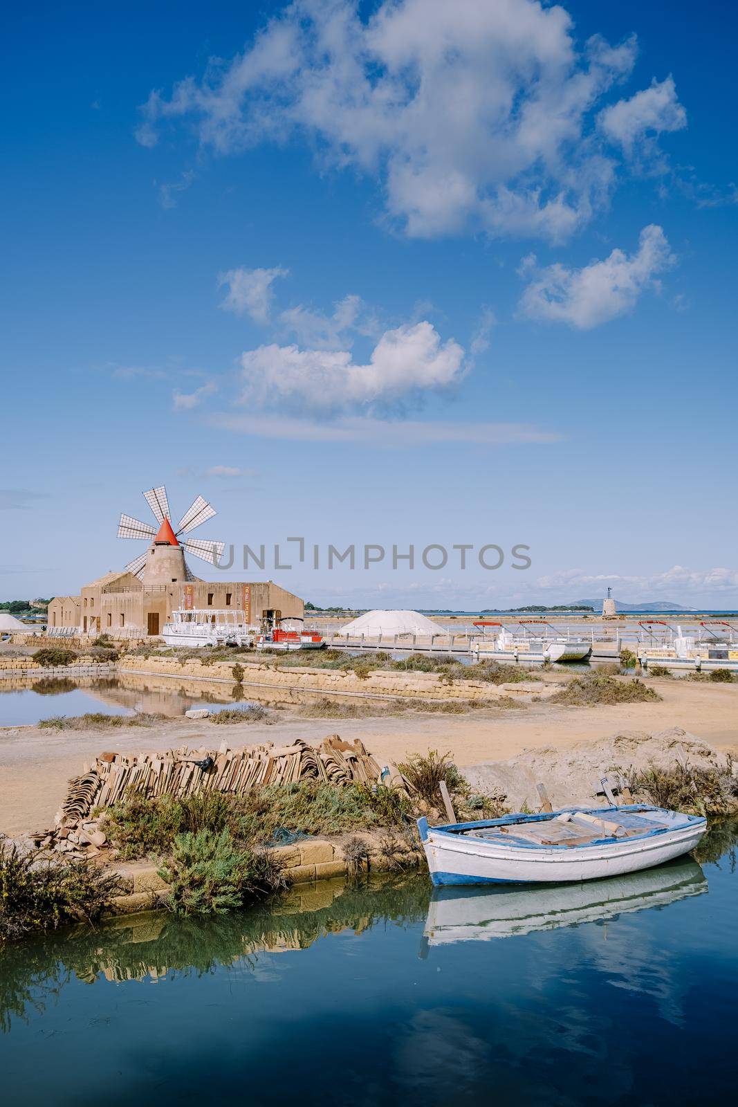 Salt Pans near Marsala, Sicily, Italy by fokkebok