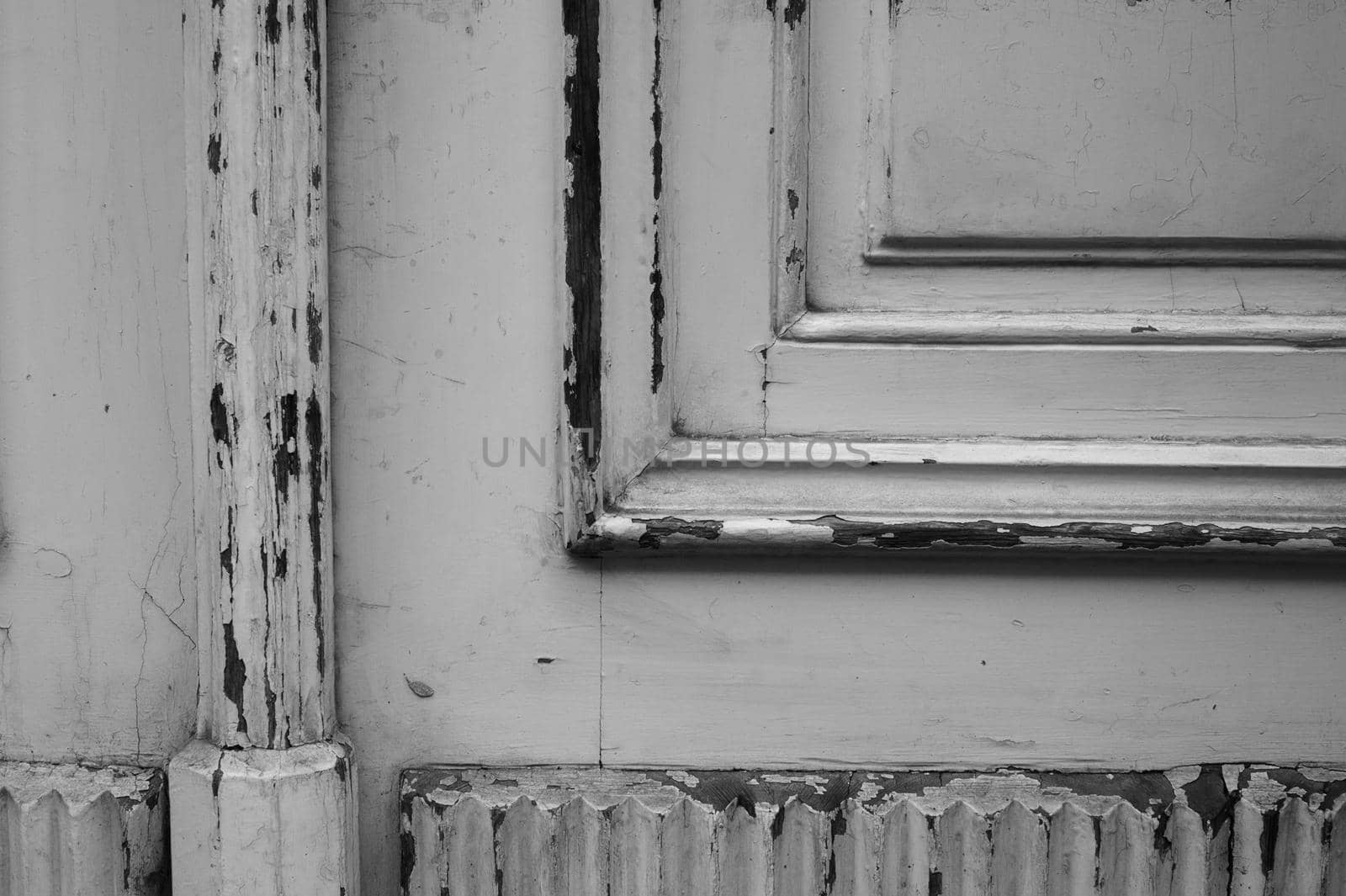 Old unmaintained part of a window frame