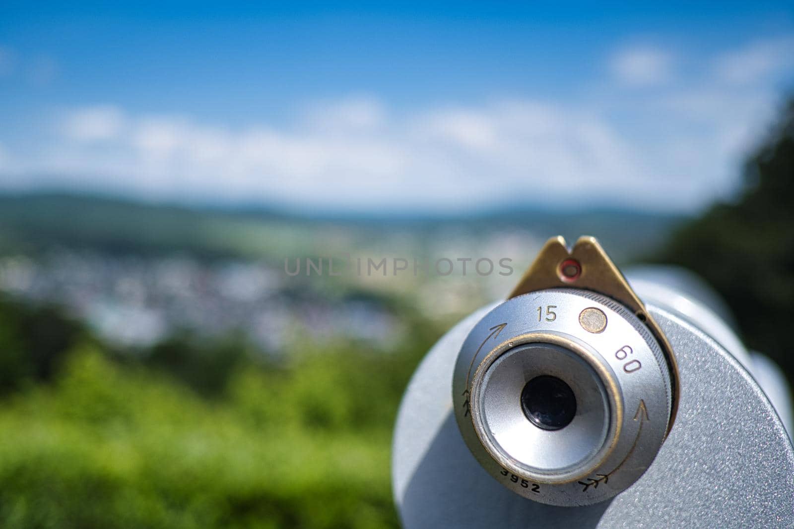telecope european landscape blue sky