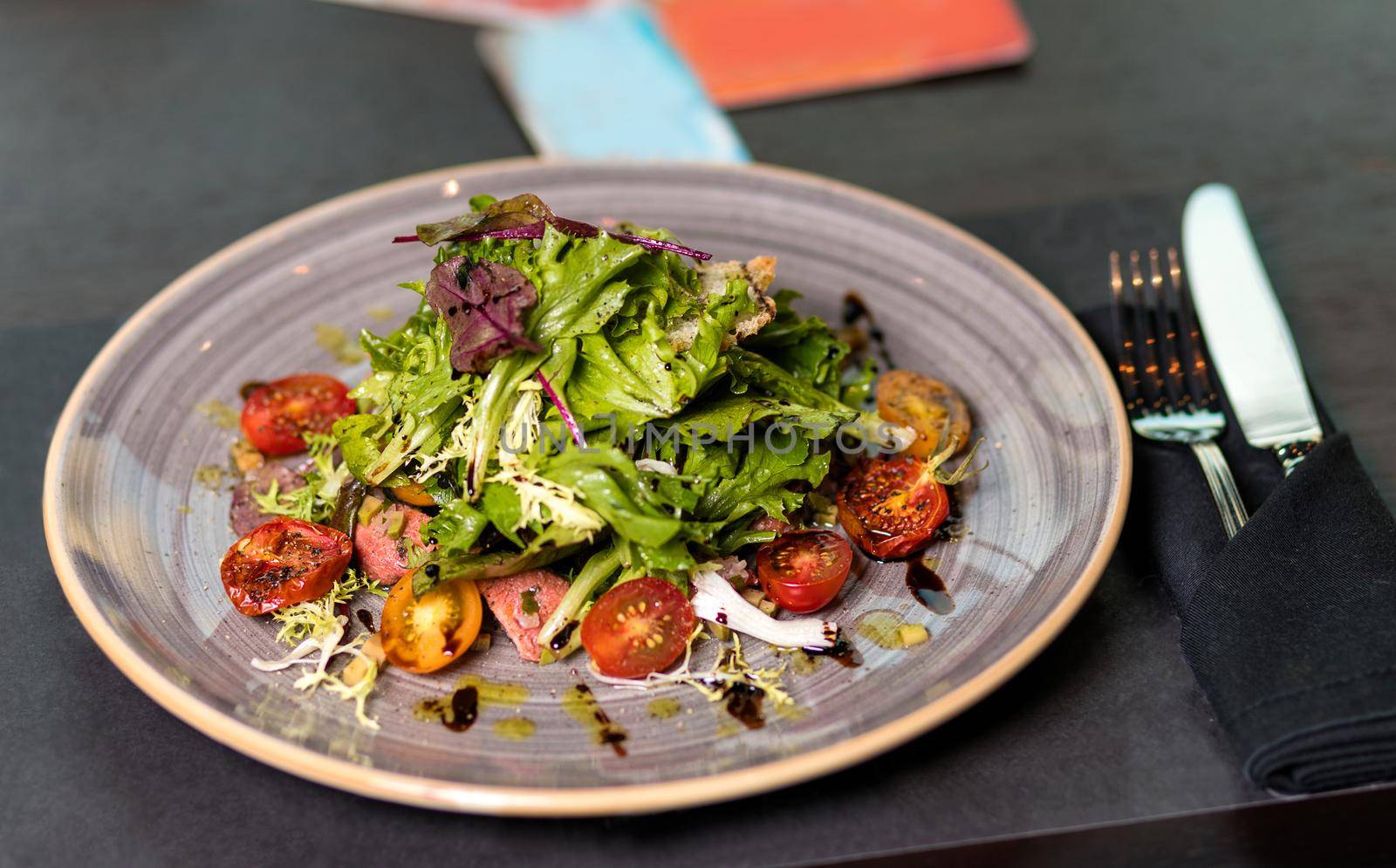 Tasty Chopped Salad close up by ferhad